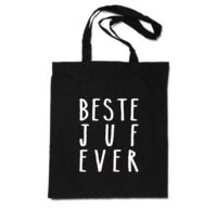 katoenen tas beste juf ever Sproetiz