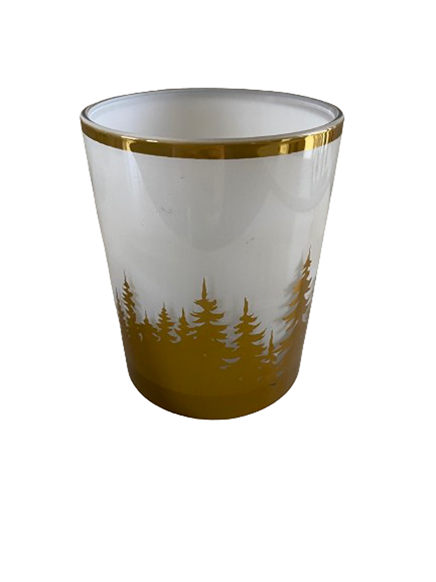 Diga Colmore waxinelichthouder Frosted Trees Gold - 13 cm