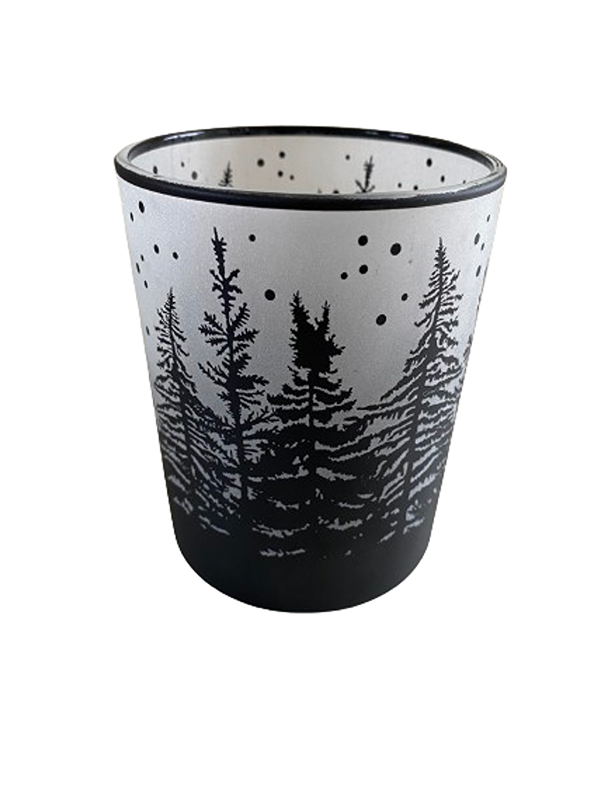 Diga Colmore Frosted Trees Black - 13 cm